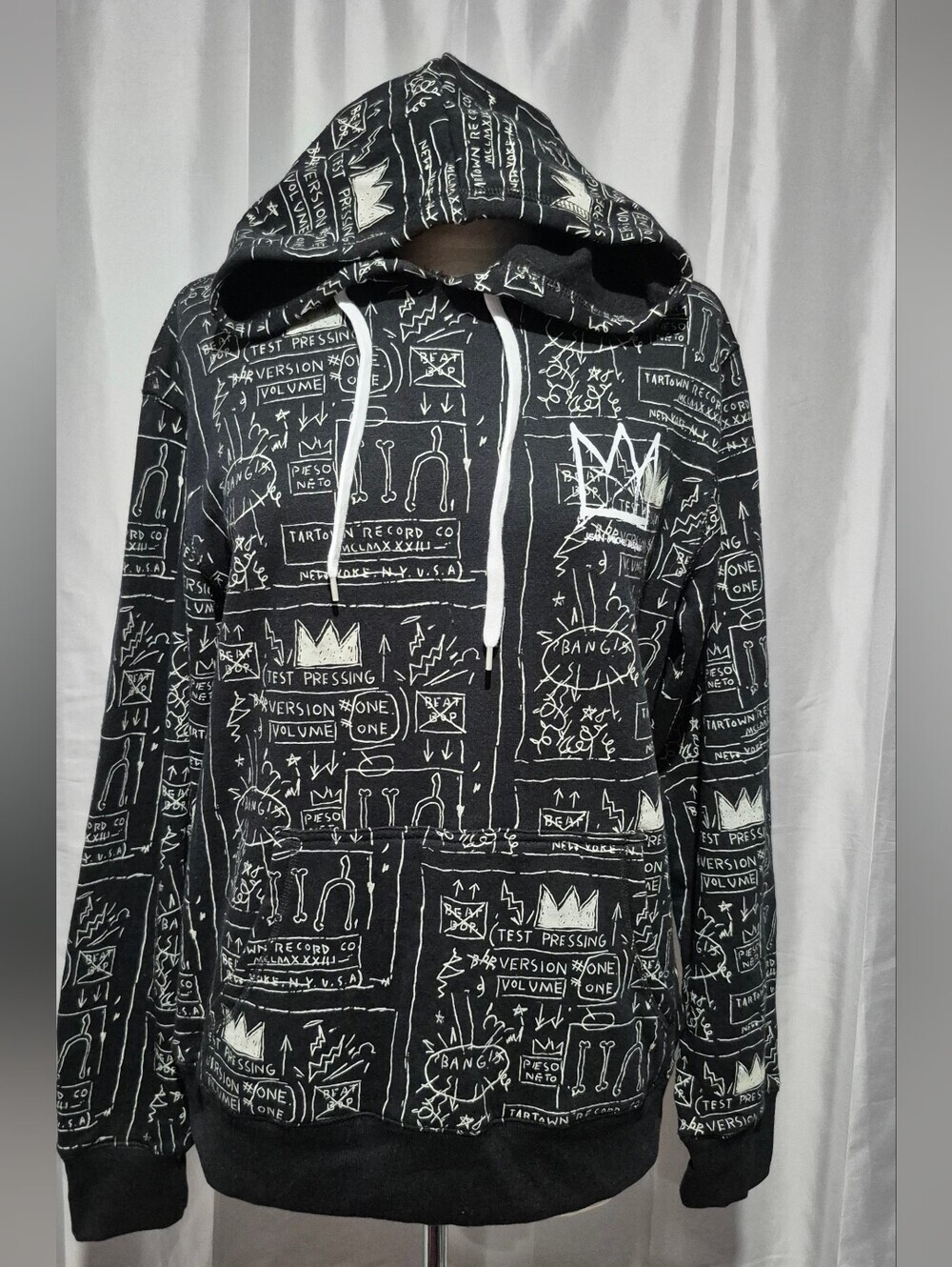 Basquiat Black Graphic Hoodie Sweater